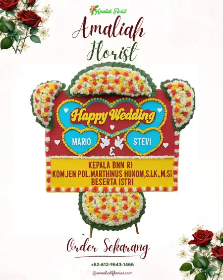 Papan Bunga Pernikahan Sei Lais